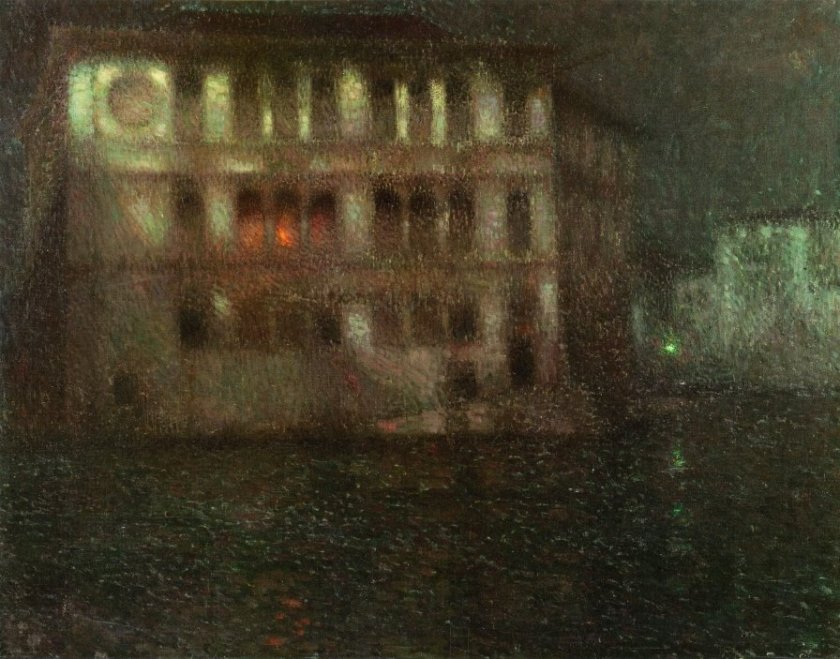 Henri Le Sidaner theoldpalacemoonlightvenice